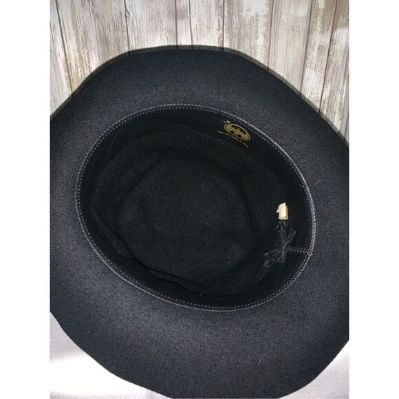 TM DC Comics 1964 Black Wool Felt Fedora Hat Batman Adult Medium - Picture 9 of 12